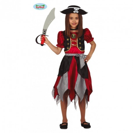 COSTUME CARNEVALE PIRATA BAMBINA 10 12 ANNI VESTITO COMPLETO DI CAPPELLO ABITO CAPITANA PIRATESSA CORSARA NO ACCESSORI Parole e Pensieri