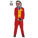 COSTUME CARNEVALE CLOWN JOKER VESTITO 5/6 ANNI CAMIC/C/CRAVA/PANTAL/GIACCA/C/GILET TRAVESTIMENTI A TEMA BATMAN NO ACCESS