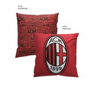 CUSCINO ARREDO AC MILAN ORIGINAL 40X40CM.IMBOTTITO100%POLIESTER RIVESTIM.100%COTONE PRODOTTO UFFICIALE HERMET ITALY