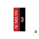 TELO MARE AC MILAN 70X140CM 100% COTONE ROSSONERO CON LOGO IDEALE IN PISCINA/PALESTRA PRODOTTO UFFICIALE HERMET ITALY