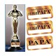 MINI OSCAR/TROFEO PAPA" /MAMMA CON FRASI E DEDICHE. DOR COD.3072