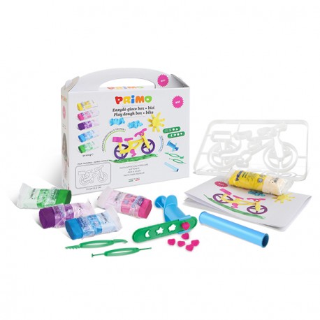 SET EASY DO PLASTILINA PASTA SOFFICE 5PANETTI DA MODELLARE1 SAGOMA BICI 6ACCESSORI 1 TOVAGLIETTA MOROCOLOR MADE IN ITALY