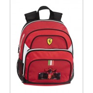 ZAINO ASILO FERRARI KIDS ORIGINAL 31X23X13CM 2 ZIP ROSSO CON STAMPA A RILIEVO FERRARI DISTRIBUIT.DA PANINI SCUOLA ITALY