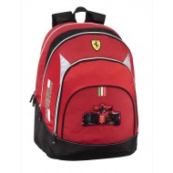 ZAINO SCUOLA ORGANIZZATO 3 ZIP SCUDERIA FERRARI F1 ROSSO 44X34X17CM PRODOTTO UFFICIALE DA PANINI SCUOLA ITALY