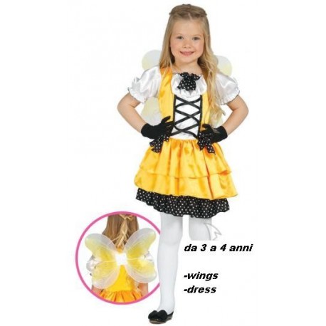 VESTITO CARNEVALE FARFALLA INFANTIL 3/4 ANNI