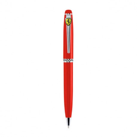 PENNA A SFERA MONACO ROSSO FERRARI ORIGINAL IN SCATOLA IN LATTA ROSSA DISTRIBUITO DA PANINI EDITORE ITALY