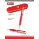 PENNA ROLLER INCH.NERO FERRARI MONZA ROSSO CON LOGO ORIGINAL CON ASTUCCIO IN LATTA ROSSO DA PANINI EDITORE ITALY