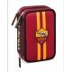 ASTUCCIO CORREDO SCUOLA 3 ZIP AS ROMA 46 PEZZI PENNA CANCELLAB.FRIXION COLORI GIOTTO PROD.UFFICIALE PANINI SCUOLA ITALY