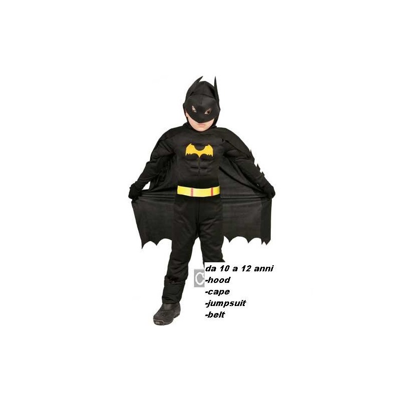 Costume per travestimento - Nero/Batman - BAMBINO