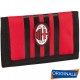 PORTAFOGLIO A STRAPPO AC MILAN 12,5X8CM ROSSONERI TASCA CON ZIP E LOGO CUCITO PRODOTTO UFFICIALE DA PANINI SCUOLA ITALY