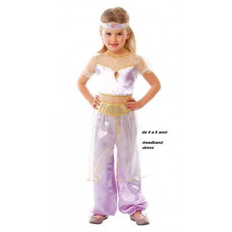 VESTITO CARNEVALE PRINCIPESSA DEL DESERTO 4/6 ANNI