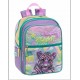 ZAINO ASILO WWF BABY PINK MULTICOLOR 2 ZIP 31X24X11+4CM+TASCA CON ZIP + 2 TASCHE LATERALI DISTR.DA PANINI SCUOLA ITALY