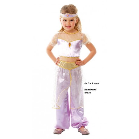 VESTITO CARNEVALE PRINCIPESSA DEL DESERTO 7/9 ANNI