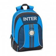 ZAINO SCUOLA ORGANIZZATO 3 ZIP FC INTERNAZIONALE NEROAZZURRO 44X34X17CM PRODOTTO UFFICIALE DA PANINI SCUOLA ITALY