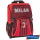 ZAINO SCUOLA ESTENSIBILE AC MILAN ROSSONERO 42X31X13CM + OROLOGIO DA POLSO OMAGGIO PROD.UFFICIALE PANINI SCUOLA ITALY