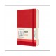 AGENDA MOLESKINE GIORNALIERA 18 MESI 2020/21 DAILY DIARY PLANNER JOURNALIER 13X21CM COPERTINA MORBIDA ROSSA CON ELASTICO