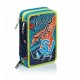 SEVEN SCHOOL PACKSJ GANG LEDTECH BOY BLUE DEEP ZAINO SCUOLA SDOPPI.+ ASTUCCIO 3 ZIP INT.45 PEZZI GIOTTO/FRIXION +OMAGGIO