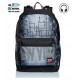 ZAINO SCUOLA REVERSIBILE SEVEN BACKPACK IN TOWN JET BLACK DOUBLE ORGANIZZATO 42X30CM CUFFIE WIRELESS OMAGGIO SEVEN ITALY