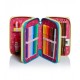 ASTUCCIO SCUOLA 3 ZIP SJ GANG PINKY COLLEGE MULTICOLOR COMPLETO 45 PEZZI GIOTTO/FRIXION PILOT/LYRA/TRATTO/SEVEN ITALY