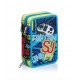 ASTUCCIO SCUOLA 3 ZIP SJ GANG PLAY AGAIN BOYS MULTICOLOR COMPLETO 45 PEZZI GIOTTO/FRIXION PILOT/LYRA/TRATTO/SEVEN ITALY