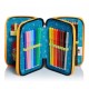 ASTUCCIO SCUOLA 3 ZIP SJ GANG CITY EXPLORER ARANCIO NERO COMPLETO 45 PEZZI GIOTTO/FRIXION PILOT/LYRA/TRATTO/SEVEN ITALY