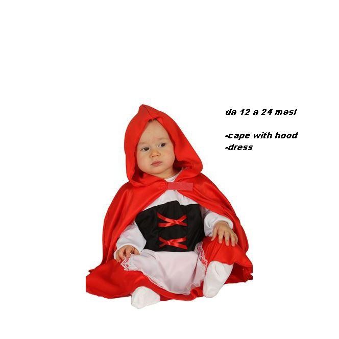 VESTITO CAPPUCCETTO ROSSO BABY 12 24 MESI