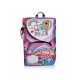 SEVEN SCHOOL PACK SJ GANG PASTEL RAINBOW VIOLET ZAINO SCUOLA SDOPPIAB.+ ASTUCCIO 3 ZIP INT.45 PEZZI GIOTTO/FRIXION PILOT