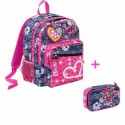 SEVEN SCHOOL PACKSJ GANG EVER LOVE CANDY FUXIA PUNCH ZAINO SCUOLA ORGAN.+ASTUCCIO QUICK CASE INT.45 PEZZI GIOTTO/FRIXION