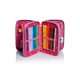 SEVEN SCHOOL PACK SJ GANG LEDTECH GIRL FLUOFUXIA ZAINO SCUOLA SDOPPI+ ASTUCCIO 3 ZIP INT.45 PEZZI GIOTTO/FRIXION+OMAGGIO