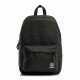 ZAINO AMERICANO INVICTA CARLSON PLAIN JET BLACK NERO BACKPACK 42X30XCM 2 ZIP 1 TASCHA CON ZIP GARANZ.4 ANNI SEVEN ITALY