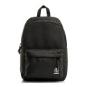 ZAINO AMERICANO INVICTA CARLSON PLAIN JET BLACK NERO BACKPACK 42X30XCM 2 ZIP 1 TASCHA CON ZIP GARANZ.4 ANNI SEVEN ITALY