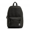 ZAINO AMERICANO INVICTA CARLSON PLAIN JET BLACK NERO BACKPACK 42X30XCM 2 ZIP 1 TASCHA CON ZIP GARANZ.4 ANNI SEVEN ITALY