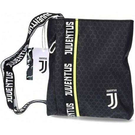 TRACOLLINA PIATTA FC JUVENTUS GET RADY JET BLACK24X21CM 1 ZIP + TASCA LATERALE C/ZIP PRODOTTO UFFICIALE SEVEN SPA ITALY