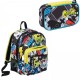 SEVEN SCHOOL PACKSJ GANG EVER MUSIC LIME PUNCH ZAINO SCUOLA ORGANIZZATO +ASTUCCIO QUICK CASE INT.45 PEZZI GIOTTO/FRIXION