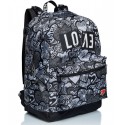 ZAINO SCUOLA ORGANIZZATO SEVEN REVERSIBILE BACKPACK DRAWING LOVE 43X31X24CM 2 ZIP 2 TASCHE ZIP + CUFFIE GARANZ.4 ANNI