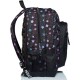 ZAINO ORGANIZZATO SEVEN FREETHINK DANCE PARTY JET BLACK 43X31X21CM 2 ZIP 2 TASCHE C/ZIP GARANZ.4 ANNI SEVEN ITALY