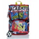 SEVEN SCHOOL PACK SJ GANG COLLEGE SPORT FLAME S ZAINO SCUOLA SDOPPIAB.+ ASTUCCIO 3 ZIP INT.45 PEZZI GIOTTO/FRIXION PILOT