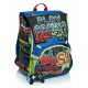 SEVEN SCHOOL PACK SJ GANG PLAY AGAIN TURCHESE FLUO ZAINO SCUOLA SDOPPIAB.+ ASTUCCIO 3 ZIP 45 PEZZI GIOTTO/FRIXION PILOT