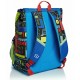 SEVEN SCHOOL PACK SJ GANG PLAY AGAIN TURCHESE FLUO ZAINO SCUOLA SDOPPIAB.+ ASTUCCIO 3 ZIP 45 PEZZI GIOTTO/FRIXION PILOT