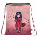 ZAINETTO A SACCA CON SPALLACCI GYM BAG 33X43CM GORJUSS LOVE GROWS SANTORO LONDON ORIGINAL DISTR.DA SANTORO ITALIA