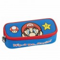 ASTUCCIO OVALE SCUOLA SUPERMARIO BLU E ROSSO 23X7X9CM ORIGINAL NINTENDO PRODO.UFFIC. DA PANINI SCUOLA ITALY