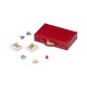 KIT POKER VALIGETTA IN SIMILPELLE ROSSA CON 200 CHIPS DA 43MM E 2 MAZZI DI CARTE PLASTIFICATI DAL NEGRO MADE IN ITALY