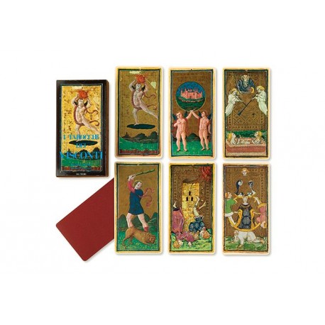 CARTE I TAROCCHI DEI VISCONTI MAZZO DI TAROCCHI COMPOSTO DA 78 CARTE FORMATO MM 92X178 CON ILLUSTRAZIONI