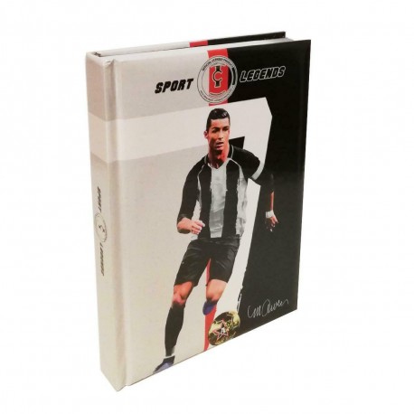 SPORT LEGEND OFFICIAL CR7 LIBRO DIARIO SCUOLA AUTOGRAFATO FOTO VARIE DEL CAMPIONE CRISTIANO RONALDO GRAFICA BIANCONERI