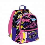 ZAINO SCUOLA ORGANIZZATO MITAMA PLUS GIRL MUSIC43X32X19CM 620GR. CAPPELLO BDBF OMAGGIO PRODOTTO GARANTITO MITAMA ITALY