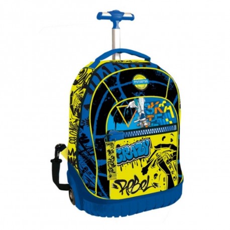 ZAINO TROLLEY SCUOLA ORGANIZZATO RUN GIRL SUPER FLUO MITAMA  48X34X23CM+CAPPELLO COORDINATO PROD.GARANTITO MITAMA ITALY - Parole e  Pensieri