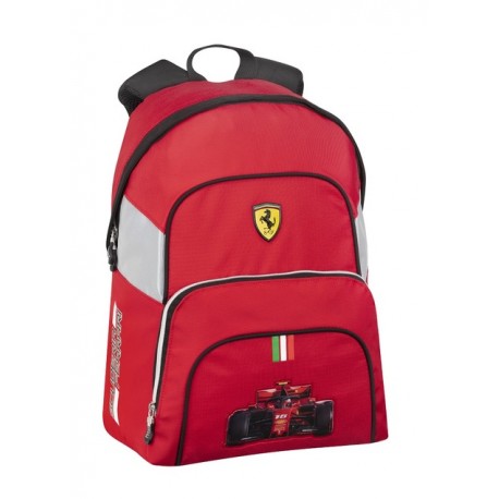 ZAINO AMERICANOSCUOLA E TEMPO LIBERO SCUDERIA FERRARI F1 ROSSO 41X30X13CM 2 ZIP PRODOTTO UFFICIALE PANINI SCUOLA ITALY