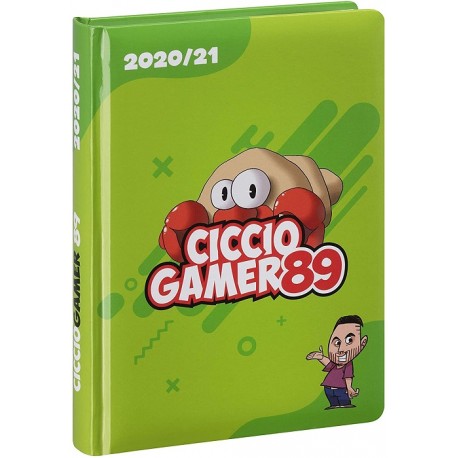 LIBRO SUPERDIARIO STD CICCIOGAMER89 2020/21 CM 18,5X13,5CMRICETTE CUCINA ADESIVI E FOTO DA PANINI SCUOLA MADE IN ITALY