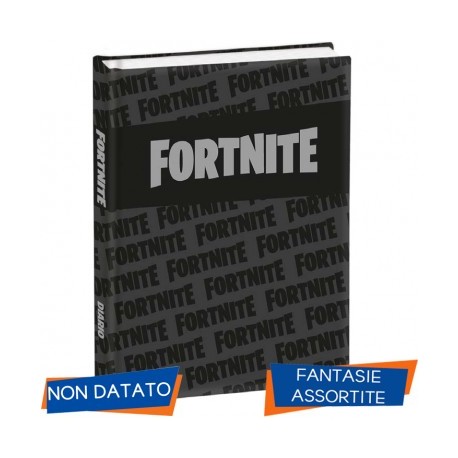 DIARIO SCUOLA STANDARD FORTNITE COPERTINA IMBOTTITA NERA O AZZURRA 18,5X13,5CM EPIC GAMES DA PANINI SCUOLA MADE IN ITALY