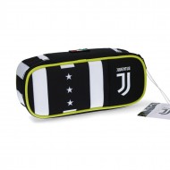 BUSTINA ROUND SCUOLA ASTUCCIO OVALE 1 ZIP FC JUVENTUS WINNER FOREVER JET BLACK 23X10X6CM PROD.UFFICIALE DA SEVEN ITALY